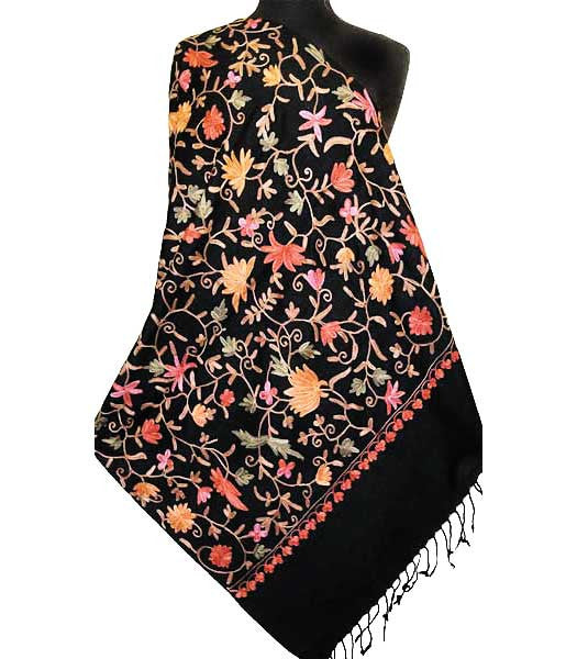 embroidered scarf india