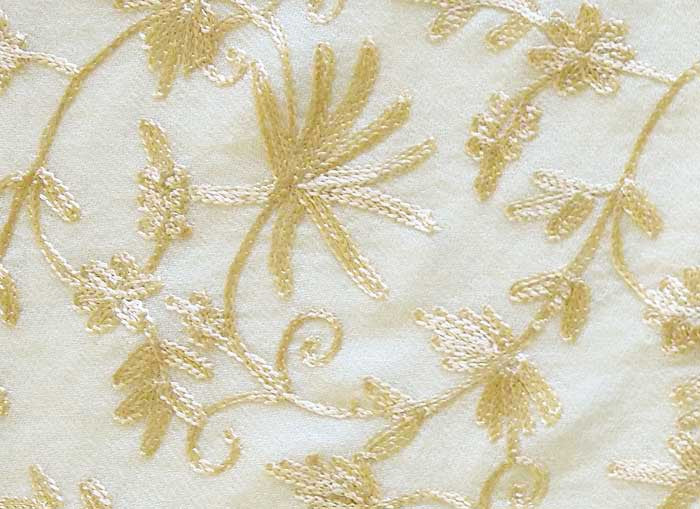Ivory Embroidered Shawl | Heritage Trading - Indian Shawls and Scarves ...