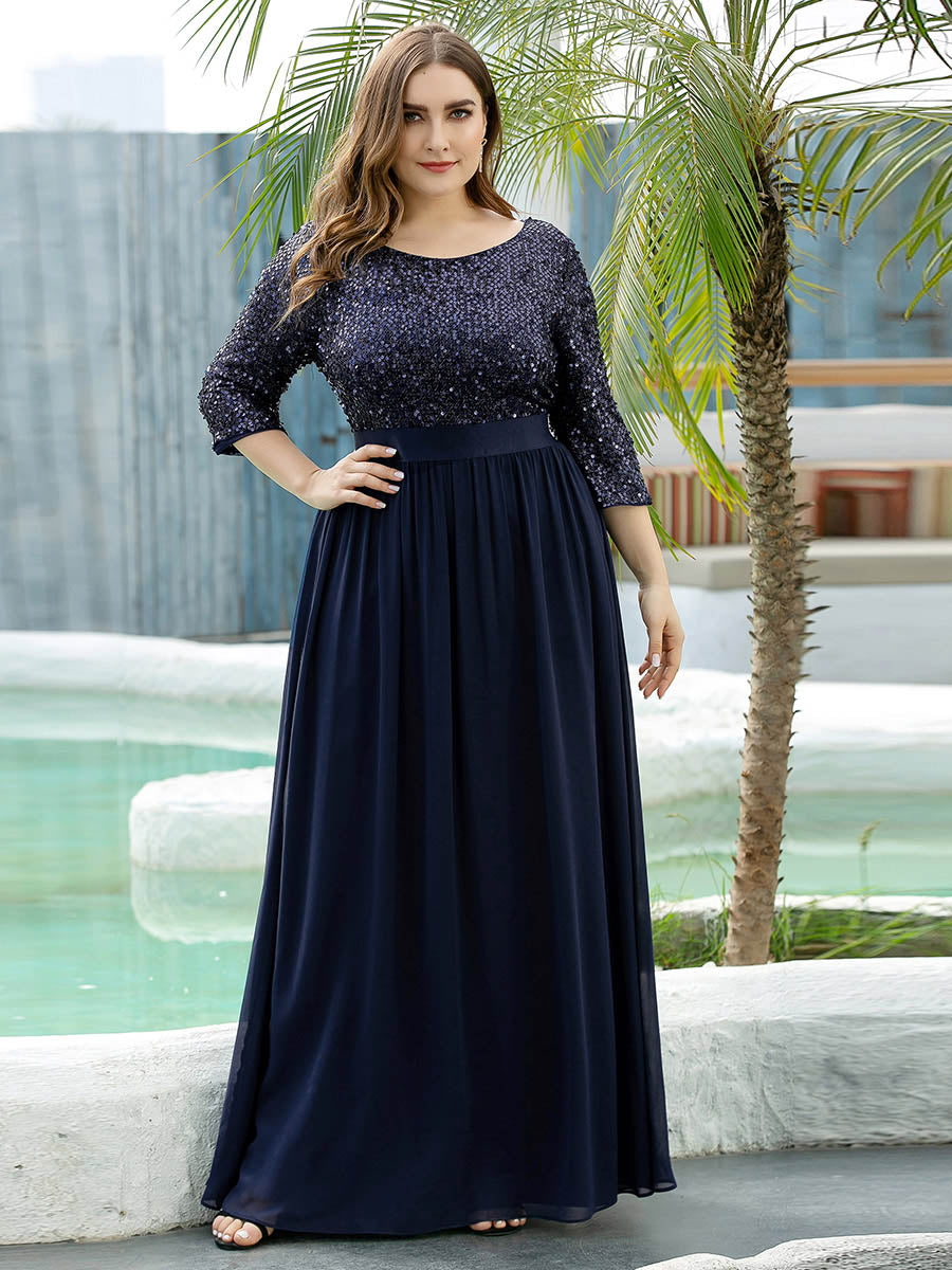 Formal Evening Dresses Long Sleeves with Sequin Wholesale