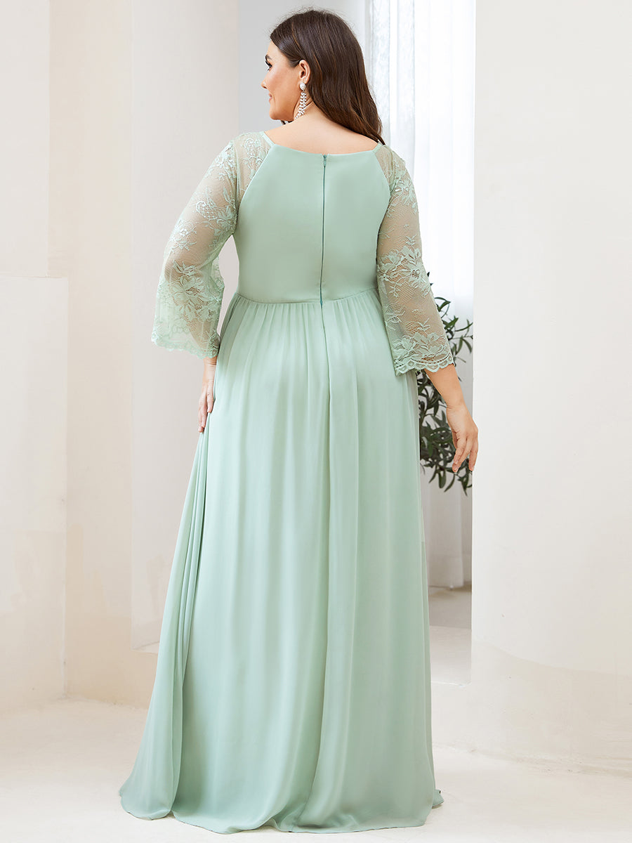 G55 (6), Tea Green Ruffled Maternity Shoot Gown, Size (All Sizes