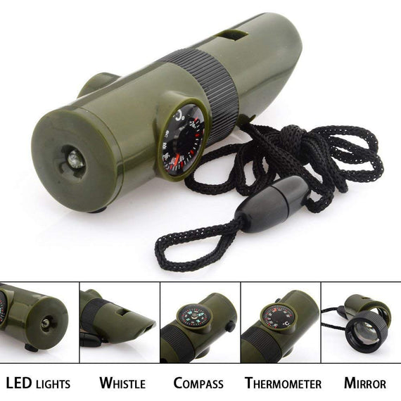 7 in 1 Emergency Survival Whistle Multi 