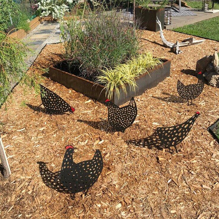 CHICKIES - Poule et Poulet de Décoration pour Jardin et Pelouse – 🐵 Alouate