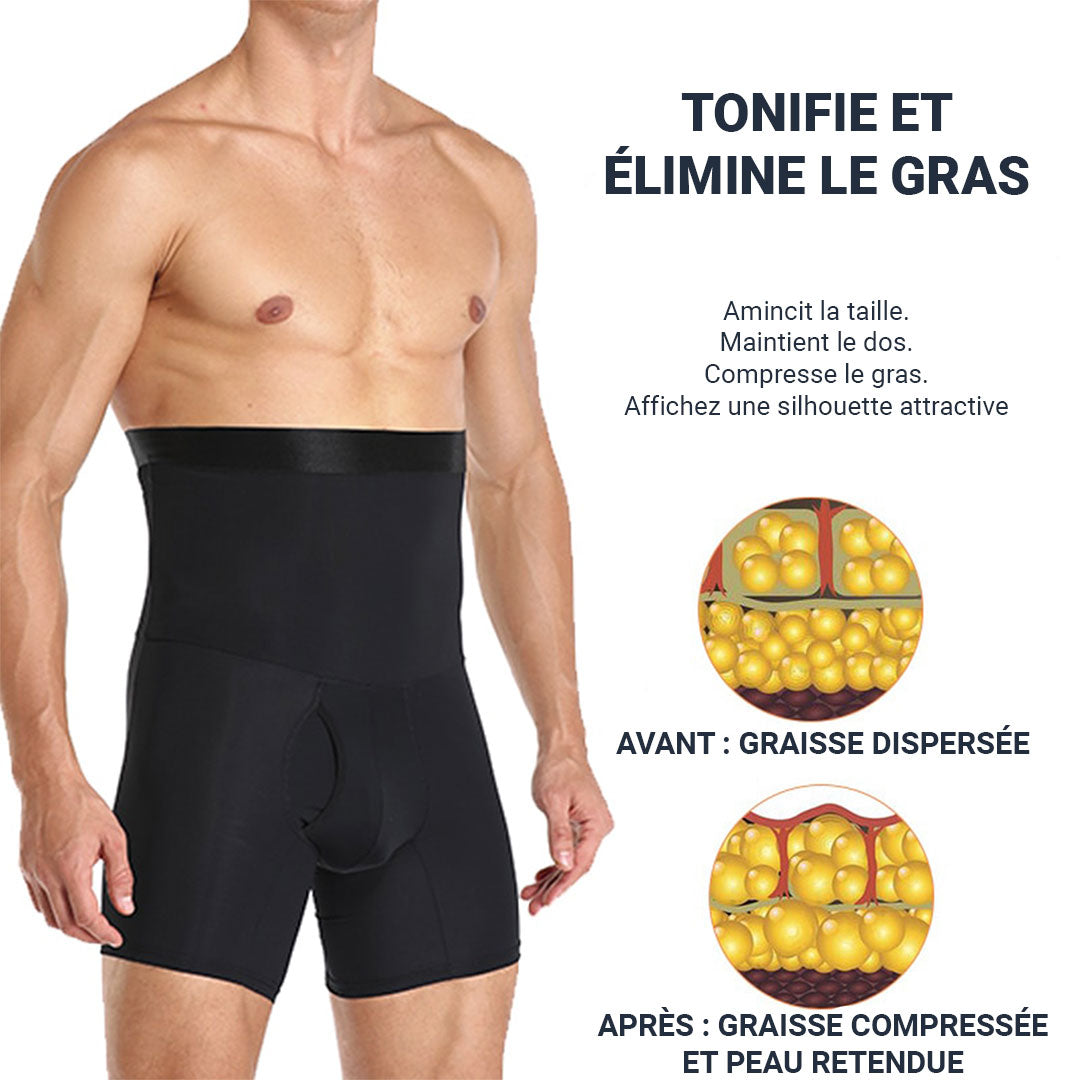 underslim Boxer de Compression Amincissant Taille Haute pour Homme