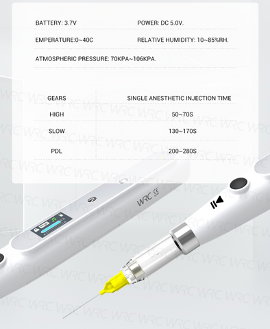 Technical parameters of Dental Oral Injector