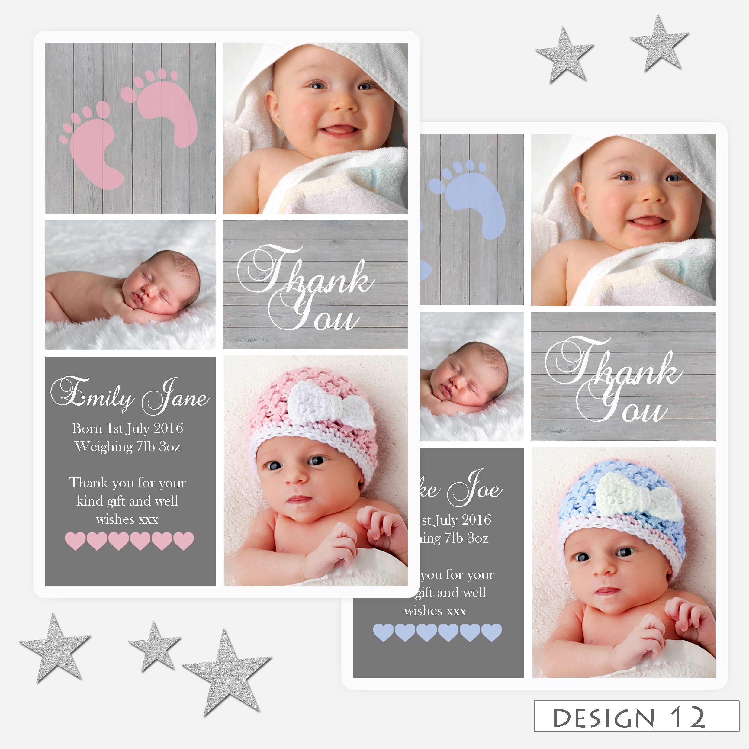 birth announcement and thank you card