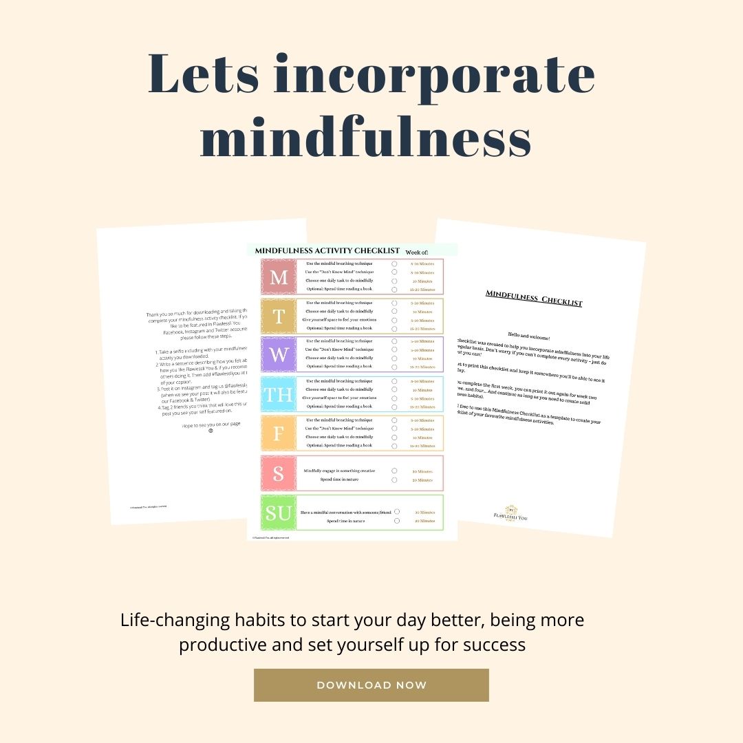 Mindfulness Activity Checklist – Flawlessli