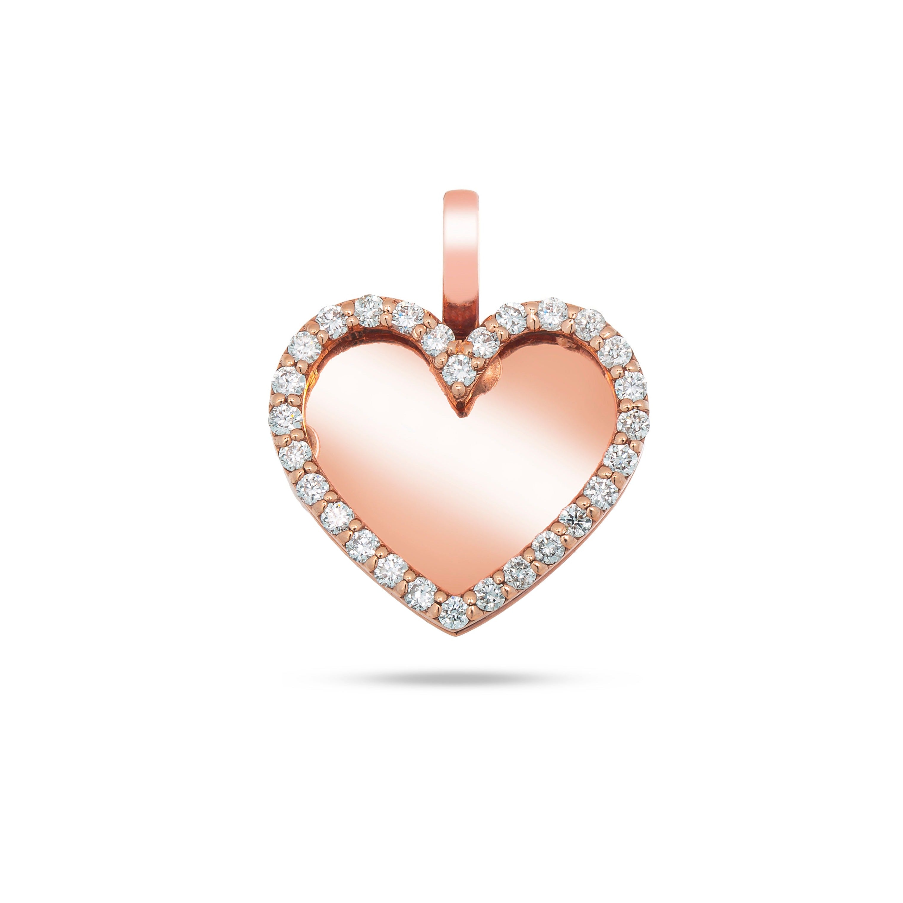 Diamond Broken Heart Pendant in 10K Rose Gold 2.65 ctw