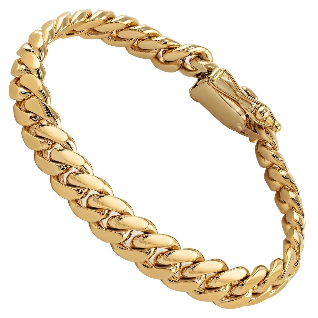 14k Yellow Solid Gold Cuban Link Bracelet 11 mm – Avianne Jewelers