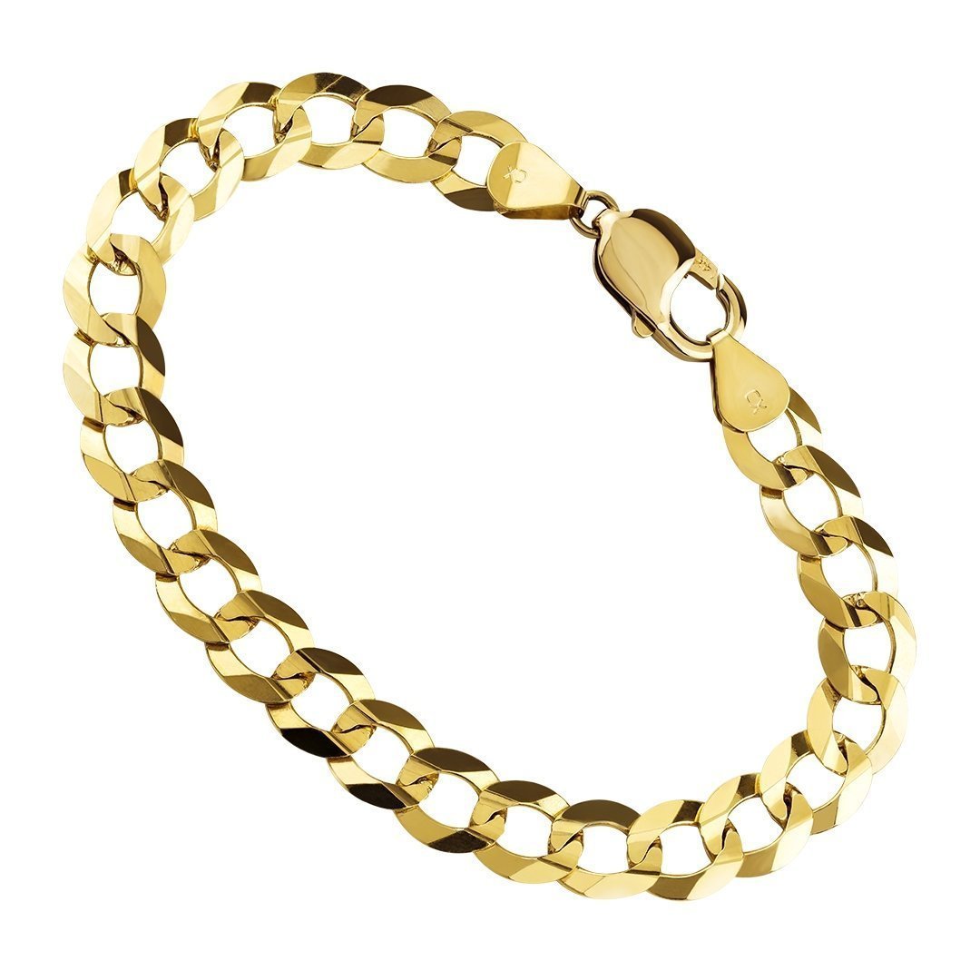 Gold Bracelet For Men Amazon Com Men S Gold Bracelet 14 Mm Thick ...