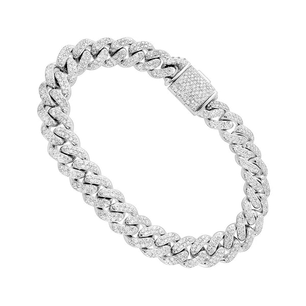 womens diamond cuban link bracelet