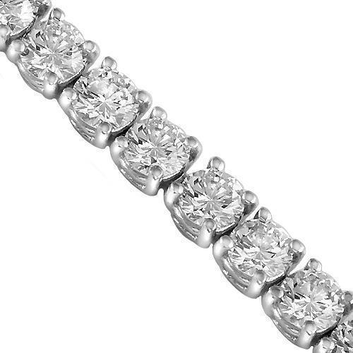 18K White Solid Gold Diamond Tennis Bracelet 9.75 Ctw – Avianne Jewelers