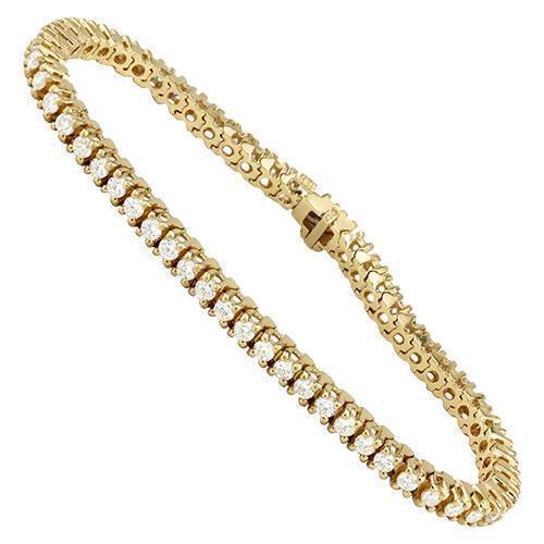 Diamond Tennis Bracelet 14k Yellow Gold 