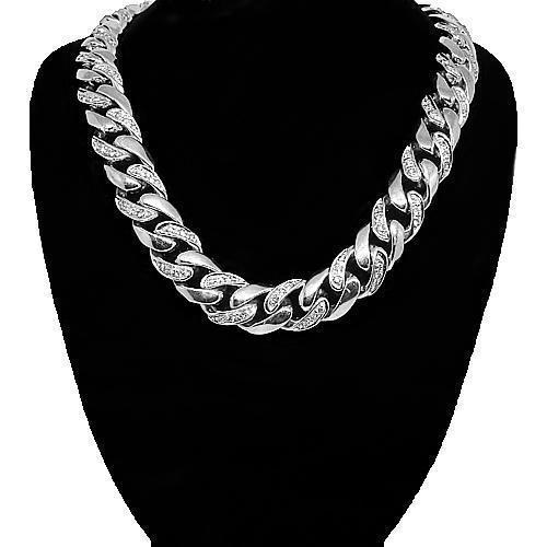 diamond studded cuban link