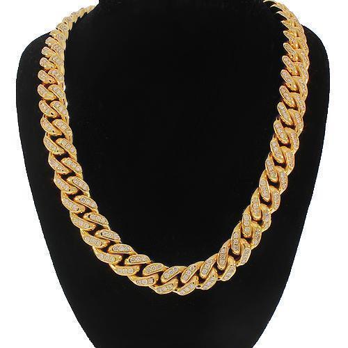 gold cuban link diamond chain