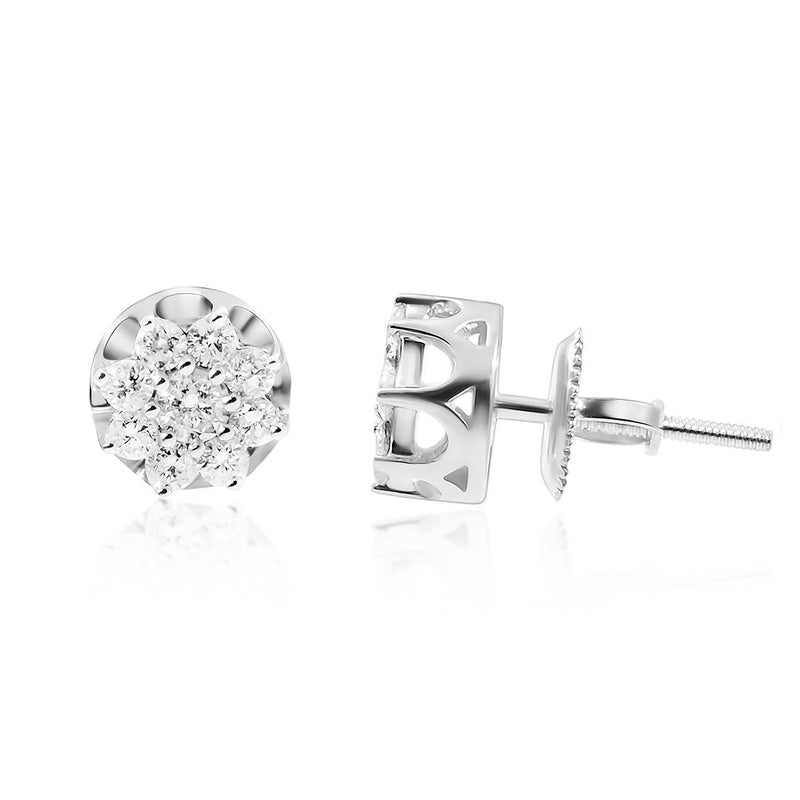 Diamond Stud Earrings in 10k Gold .54 Ctw–All Mens Diamond Earrings