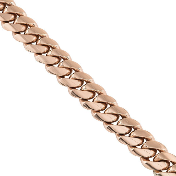 Rose Gold Cuban Link Chains Avianne Jewelers   Gold Chain 10k Rose Gold Miami Cuban Link Chain 18 Mm 8796220555323 600x 