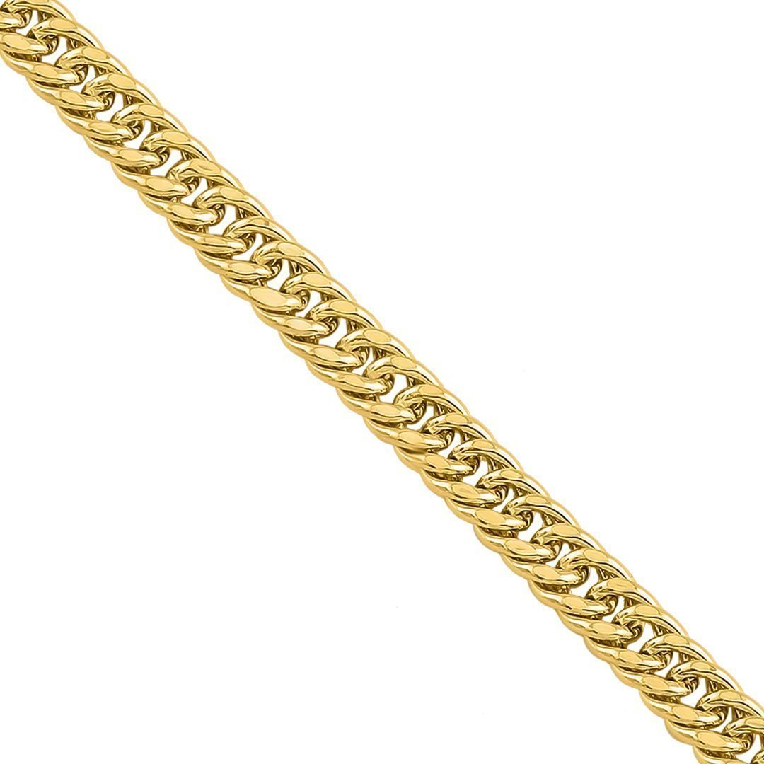 10k Yellow Gold Hollow Double Link Cuban Chain 5 mm – Avianne Jewelers