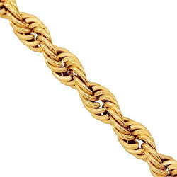 14K Yellow Gold Rope Chain 4 mm 