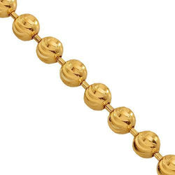 14K Yellow Gold Mens Moon Ball Bead 