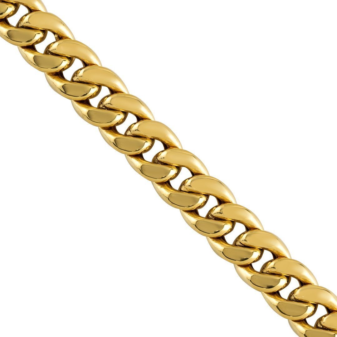 14k Yellow Hollow Gold Cuban Link Chain 5 5 Mm Cuban Link Chains