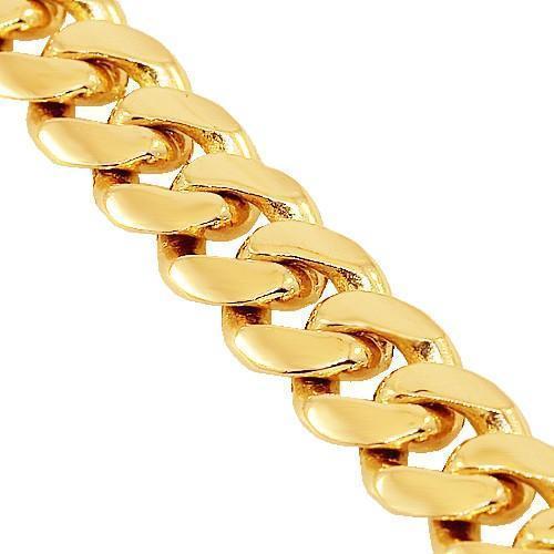 18k Yellow Solid Gold Mens Cuban Link Chain 7 Mm Avianne Jewelers 