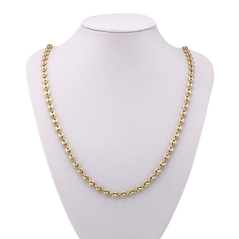 Anchor Puff Link Chain in 14k Yellow 