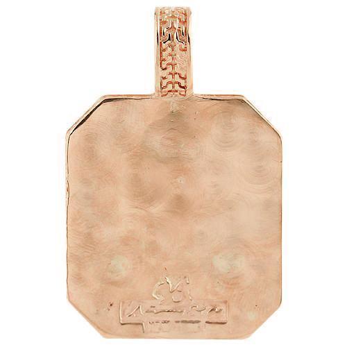 rose gold dog tag pendant