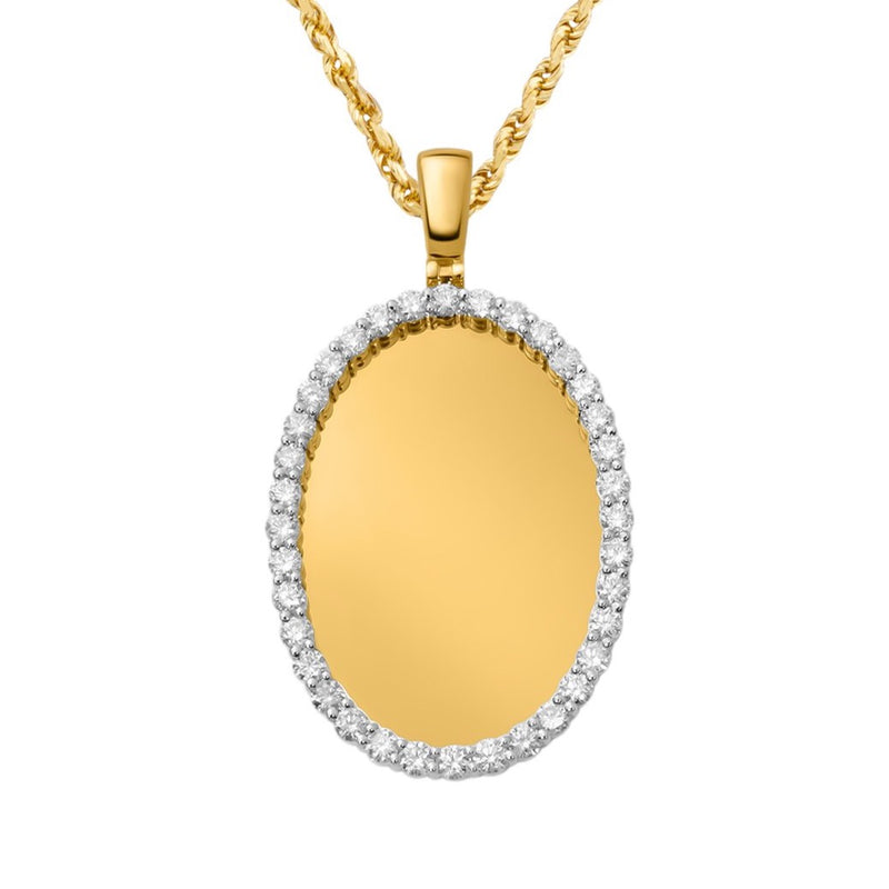 large diamond memory pendant