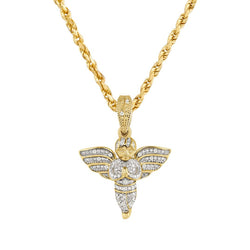 Diamond Angel Pendant in 10k Yellow 