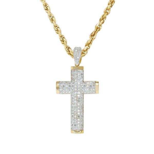 Mens Gold Diamond Crosses - Mens Diamond Cross Pendants - Avianne & Co ...