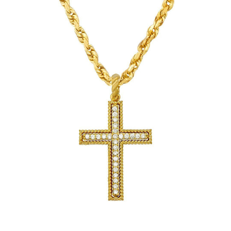 diamond cross necklace fake