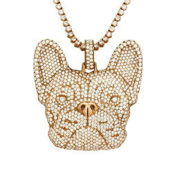 french bulldog gold necklace