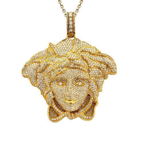 14k medusa pendant