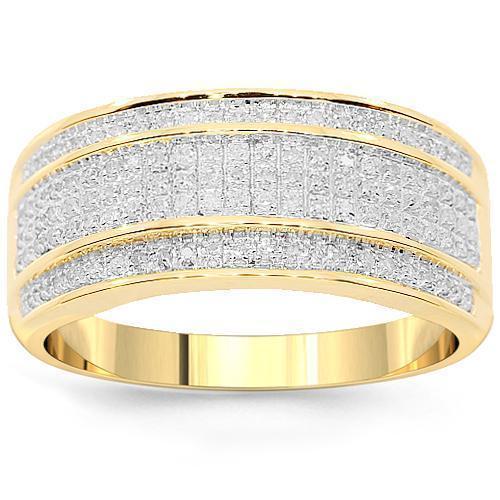 gold wedding bands for men with diamonds