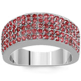 mens red diamond wedding band