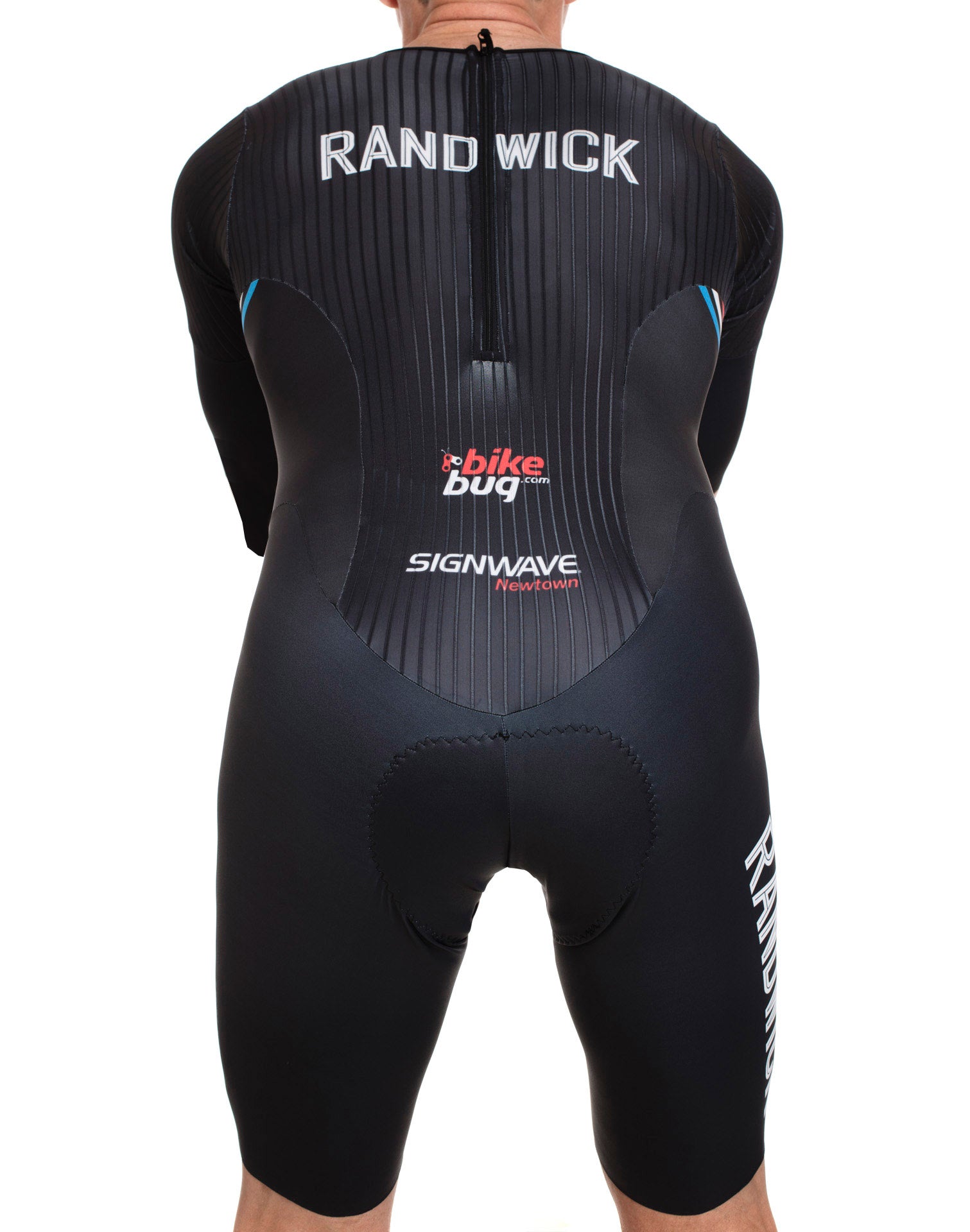 black cycling skinsuit