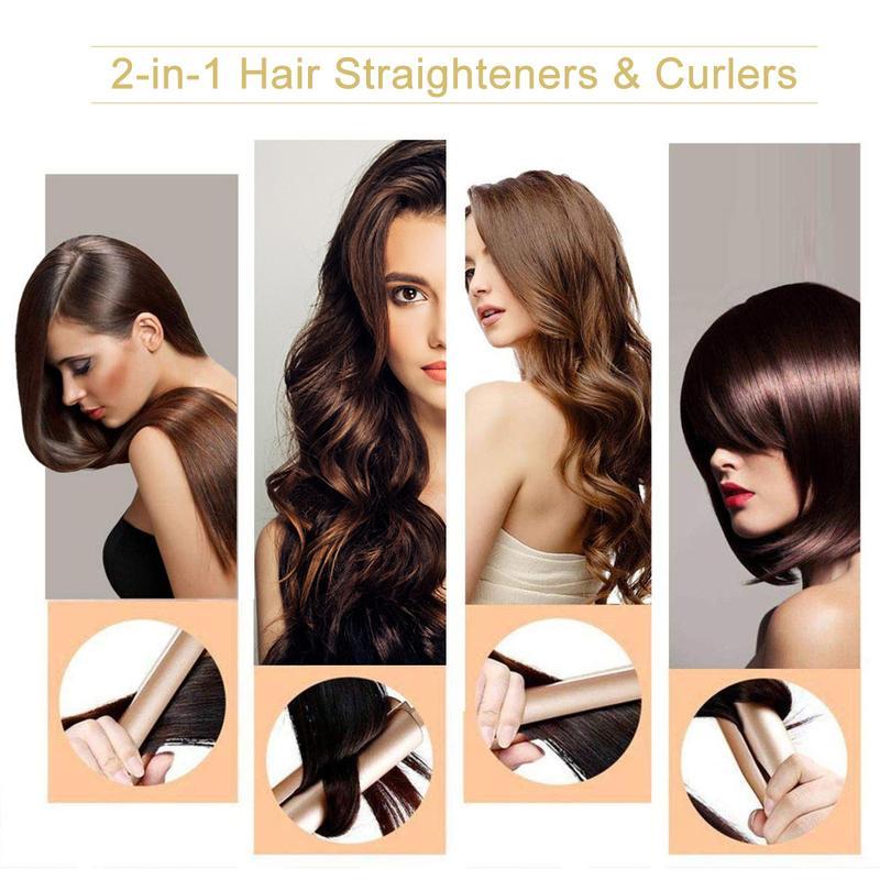 Hirundo 2-IN-1 Silky Hair Straightener & Curling Iron - PAPA BEAR HOME