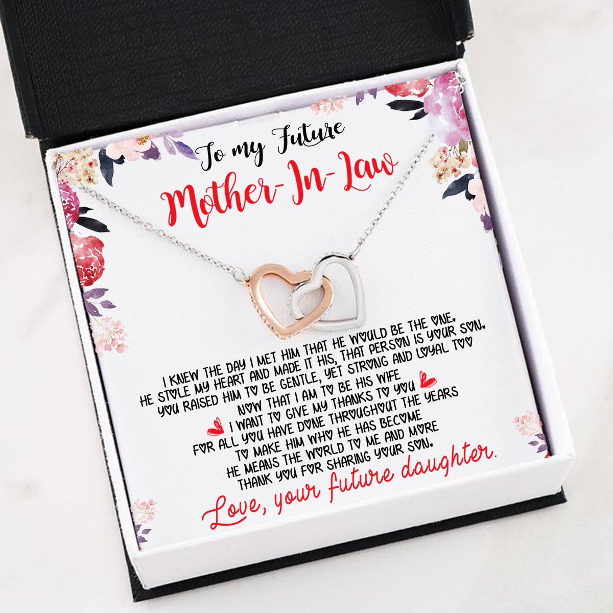 to my future mother-in-laws necklace 