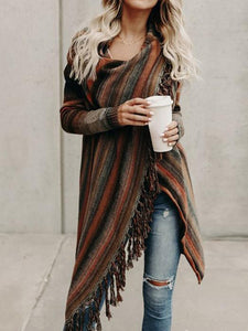 Fringed Crazy Blanket Cardigan