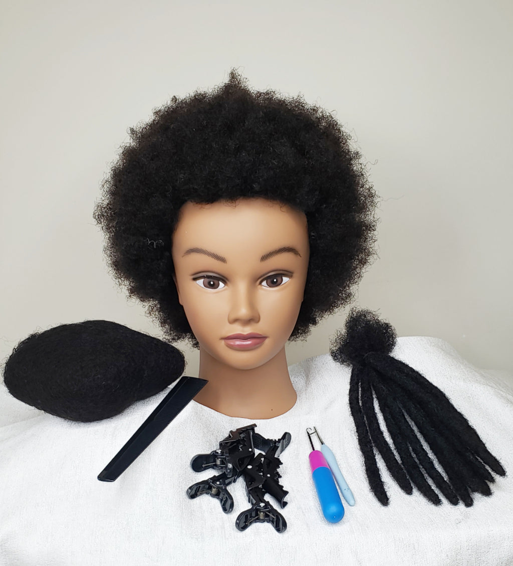 Training Head 1711BY0220 Afro Mannequin Head Doll Head for sale