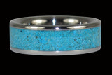Blue Turquoise Titanium Ring