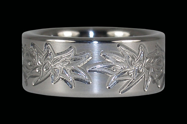 Maile Lei Hawaiian Wedding Band Hawaii Titanium Rings