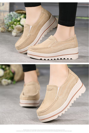 comfy slip on platform shoes