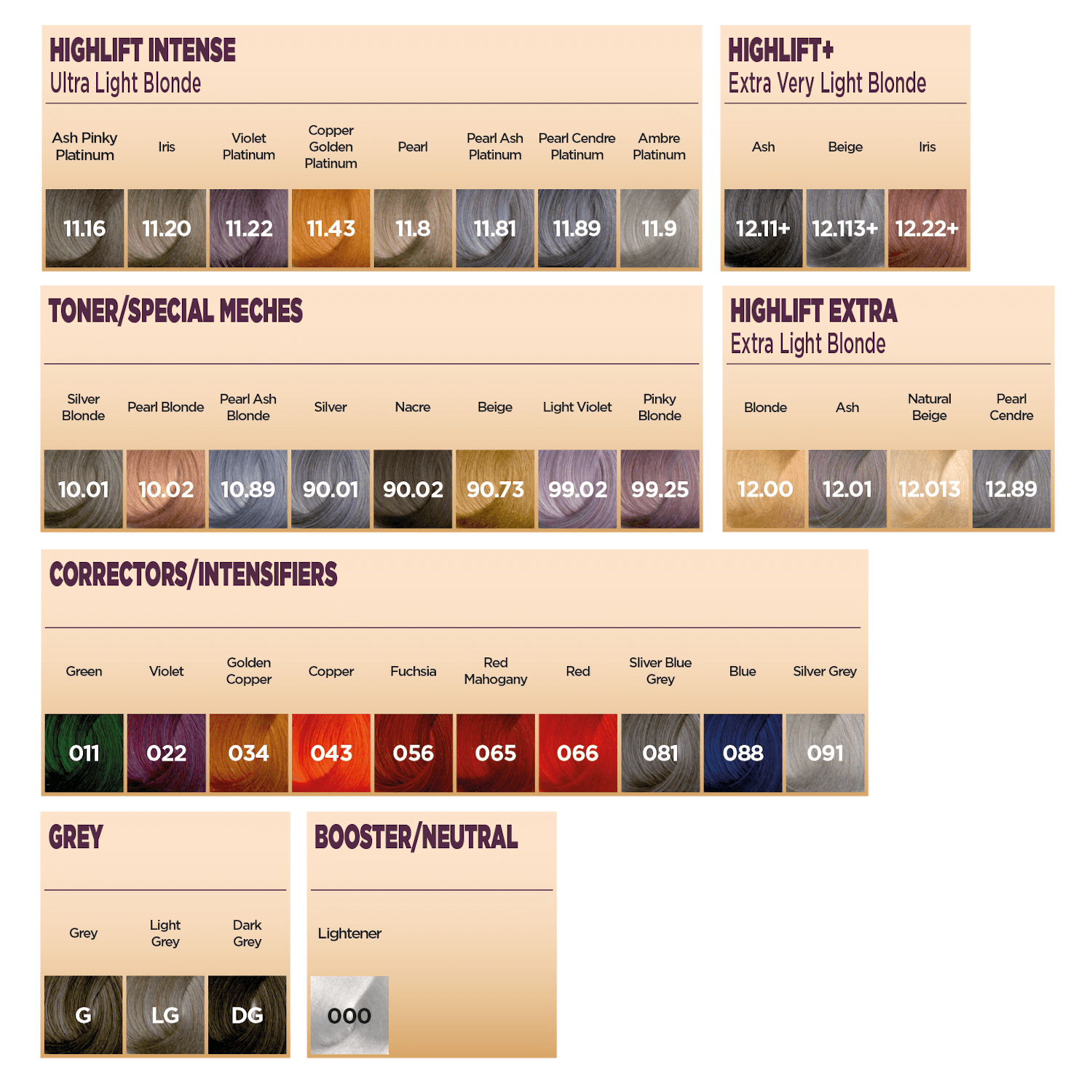 Neal & Wolf Colour Shade Chart Page 4