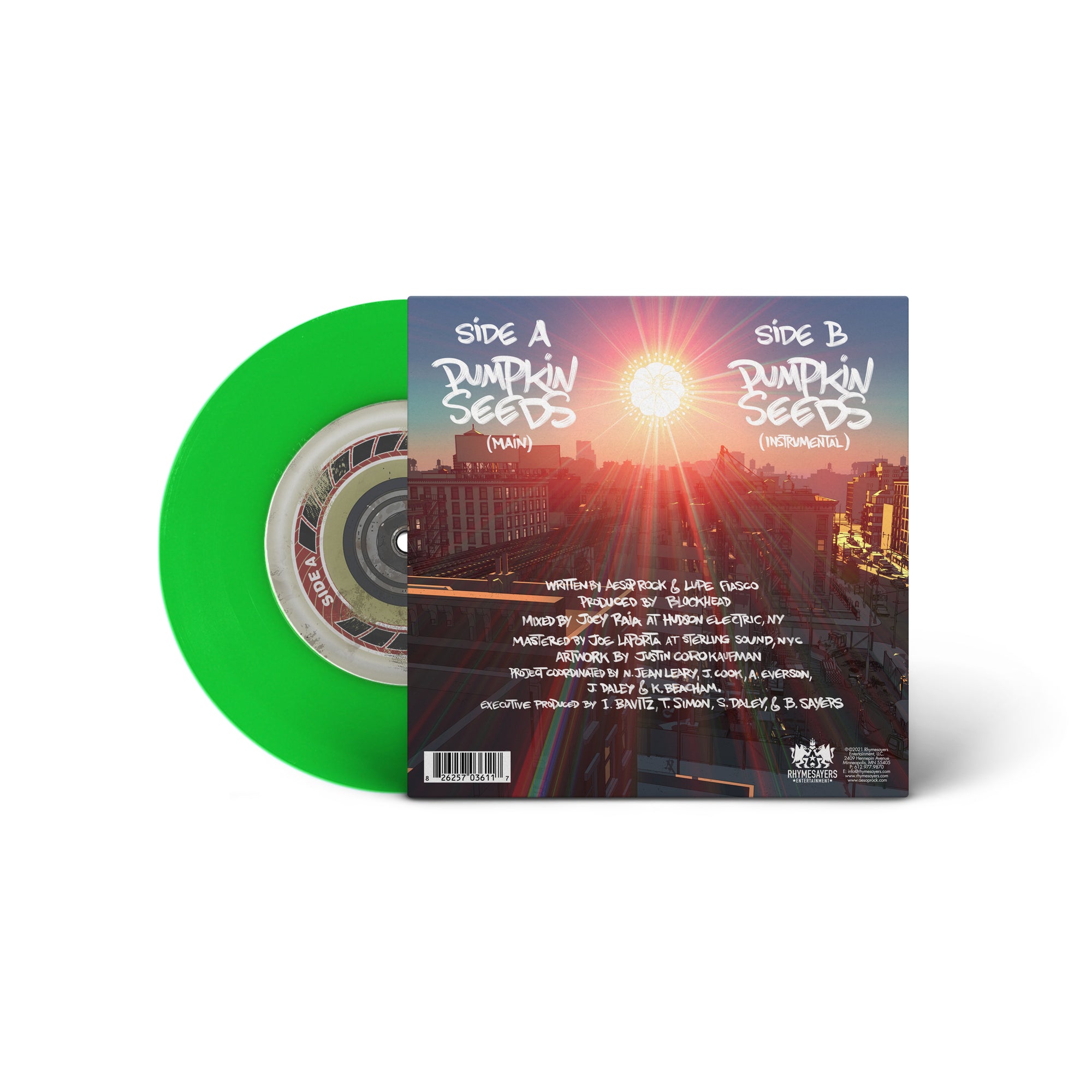 Rynke panden Conform punktum Aesop Rock x Blockhead "Pumpkin Seeds feat. Lupe Fiasco” 7" Vinyl -  Rhymesayers Entertainment
