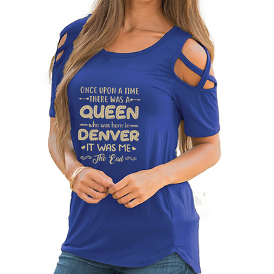 Born In Denver Shoulder T-shirts