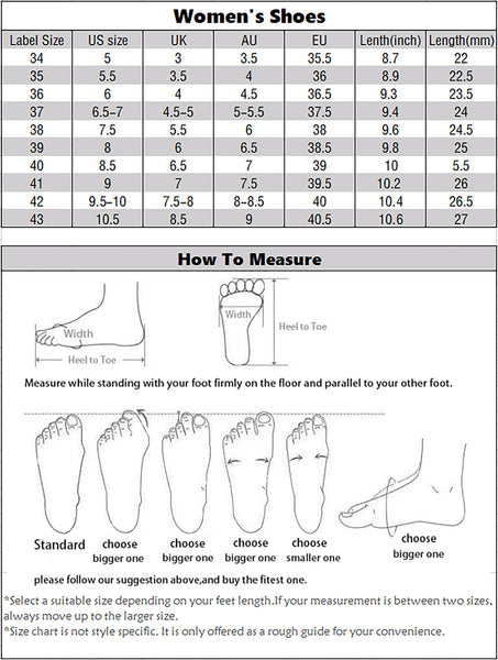 Off White Shoe Size Chart