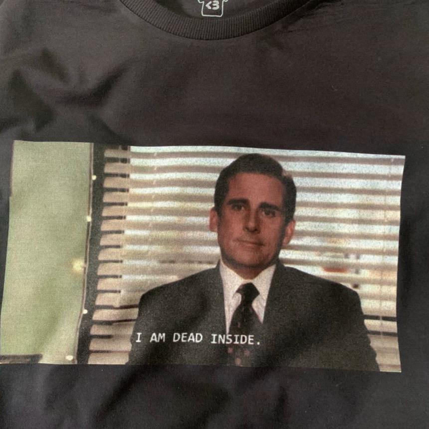 CAMISETA I'M DEAD INSIDE | MICHAEL SCOTT | THE OFFICE – Use Brusinhas