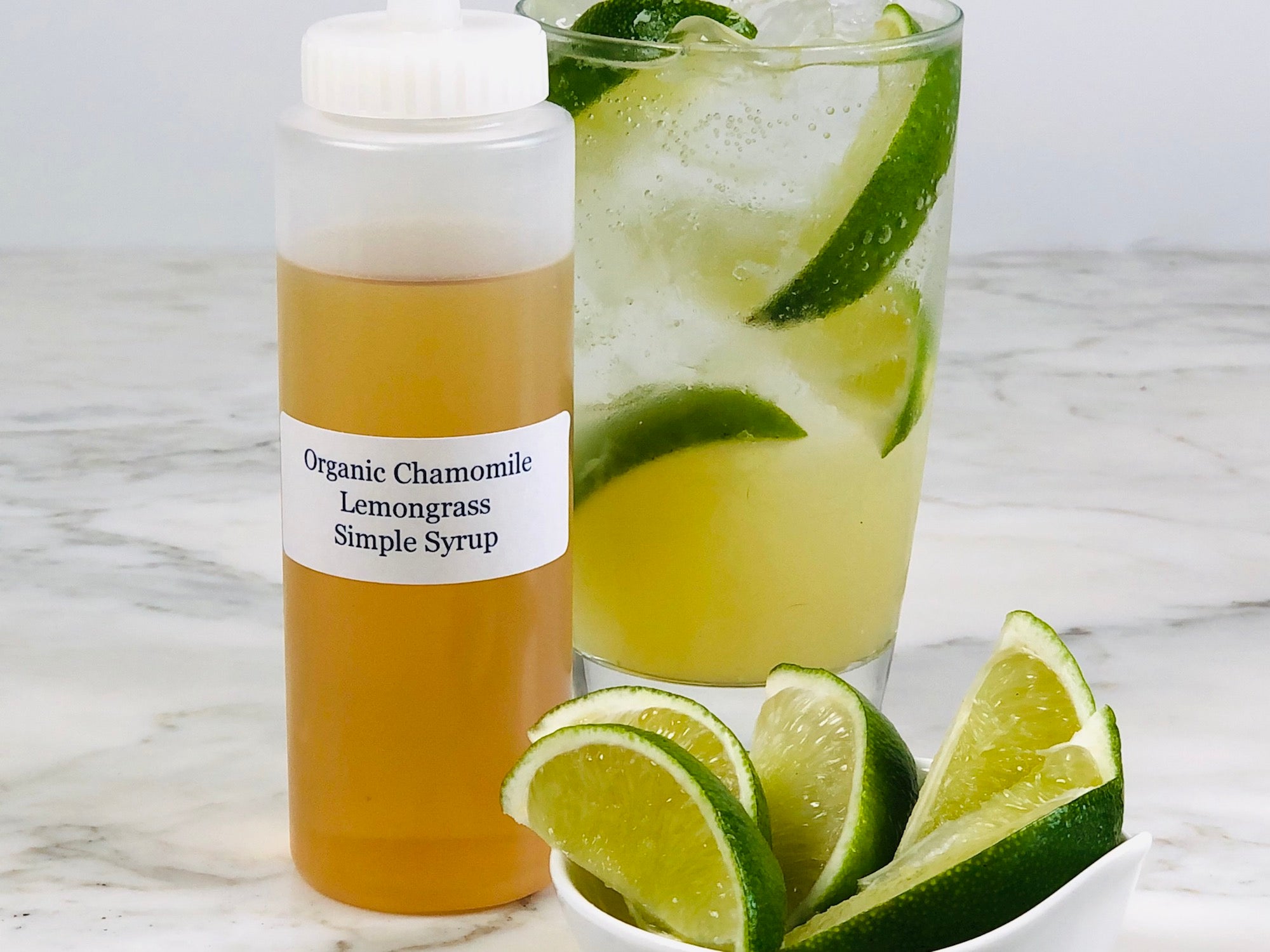 Organic Chamomile Lemongrass Simple Syrup