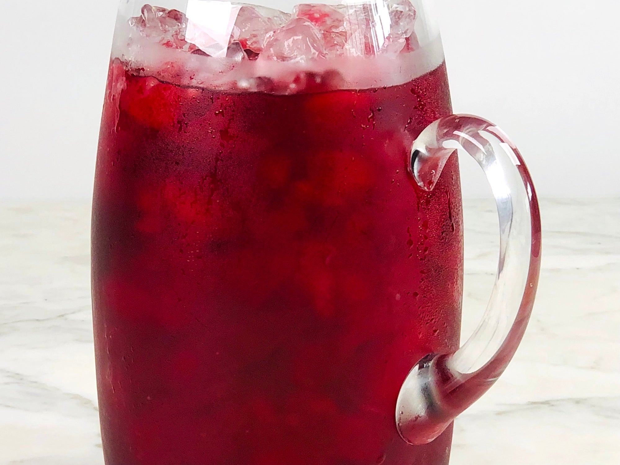 Pitcher of Organic Elderberry Hibiscus Iced Tea